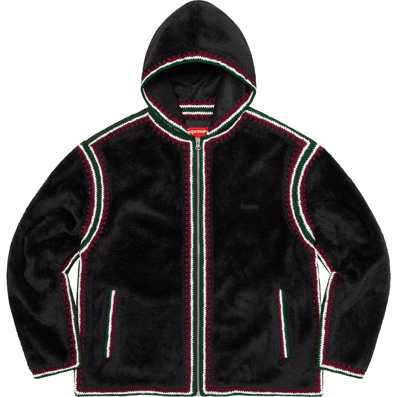 Crochet Edge Hooded Zip Up Top view 10